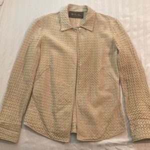 Brand: Loro Piara. Gently used jacket. Size 40. No pockets. Color: Beige